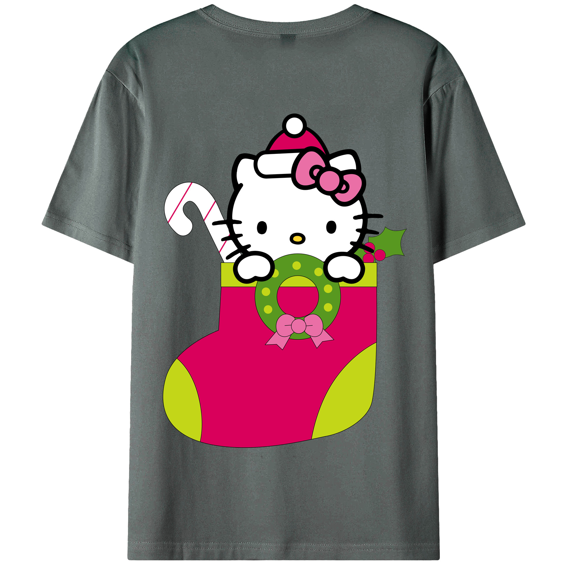 （画像用） Hello Kitty ハローキティ 綿100％半袖Tシャツ（背面プリント）